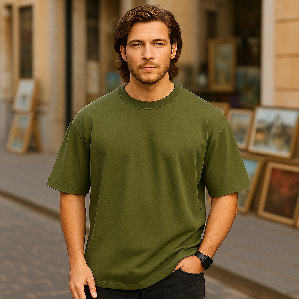 MYSTIC OX OVERSIZED T-SHIRT OLIVE GREEN