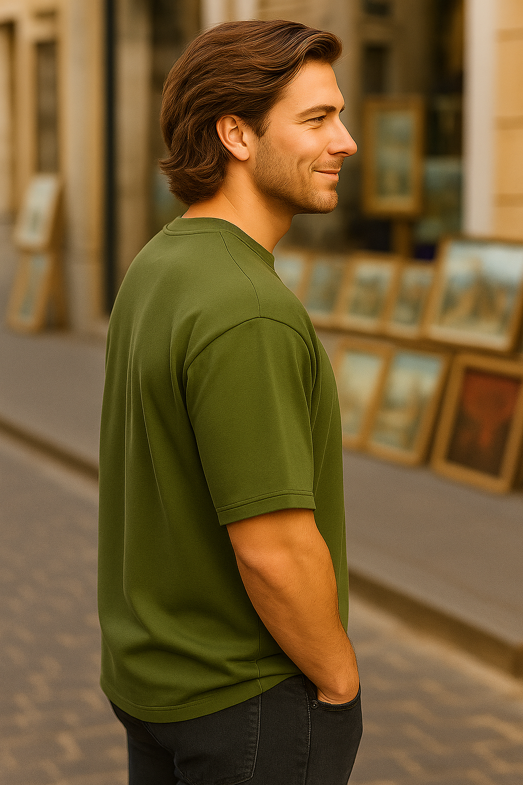 MYSTIC OX OVERSIZED T-SHIRT OLIVE GREEN