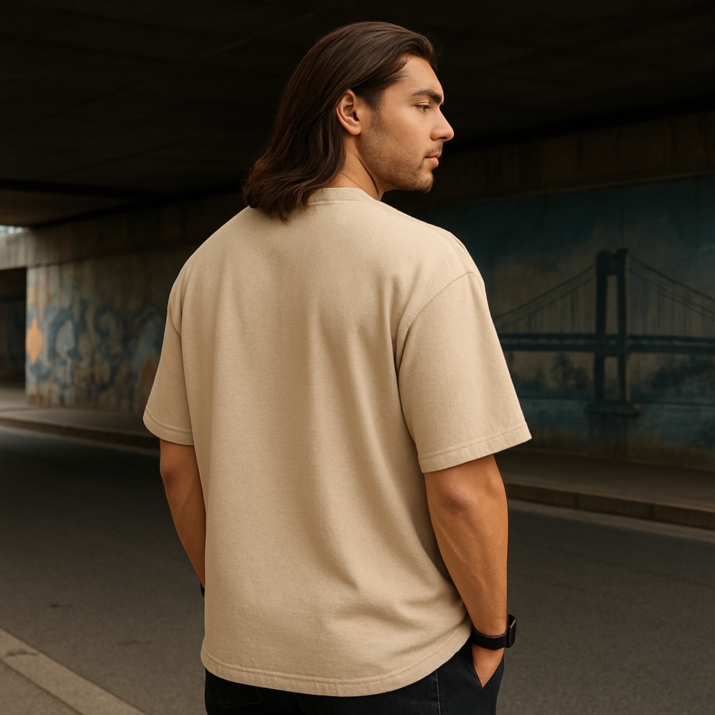 MYSTIC OX OVERSIZED T-SHIRT PALE BROWN