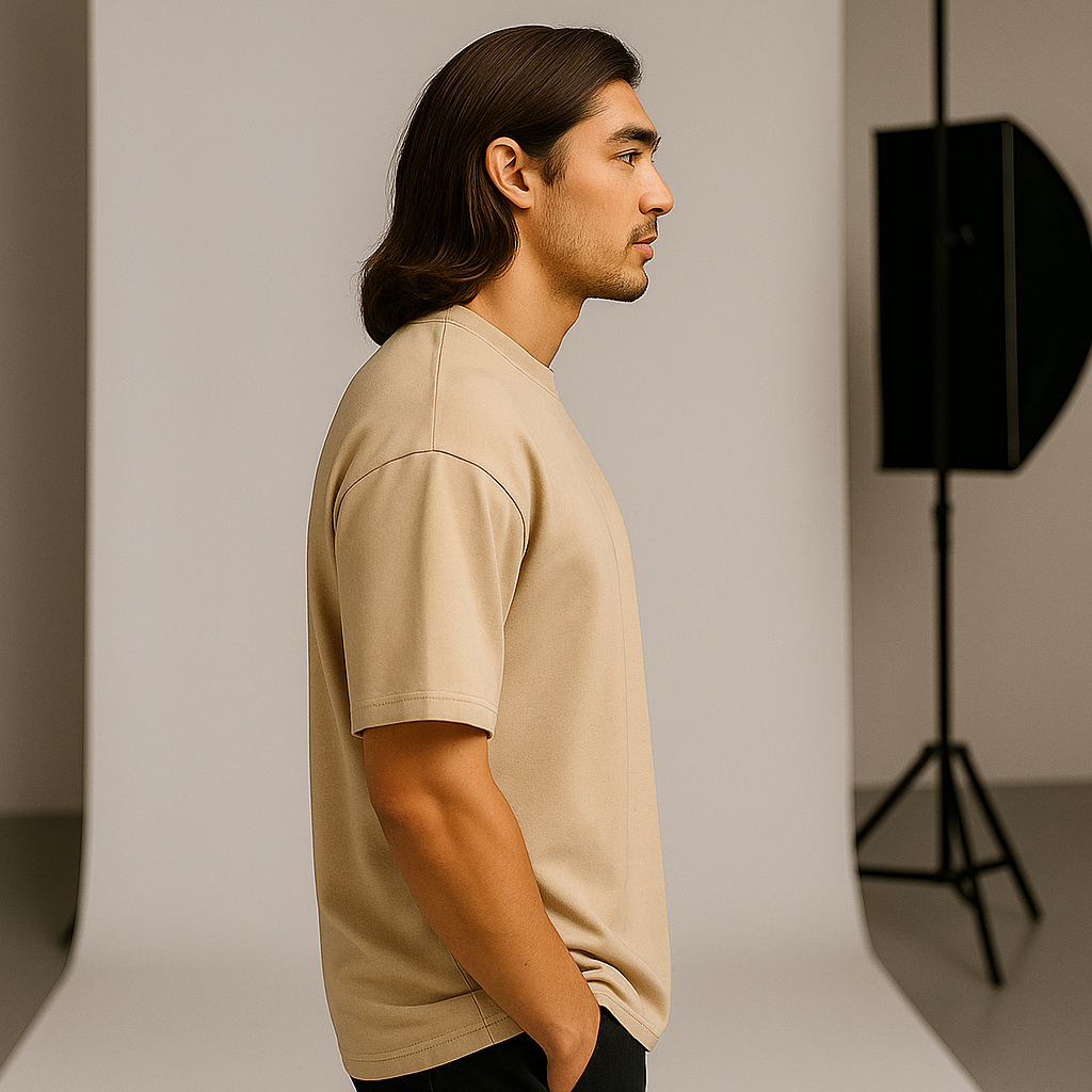 MYSTIC OX OVERSIZED T-SHIRT PALE BROWN