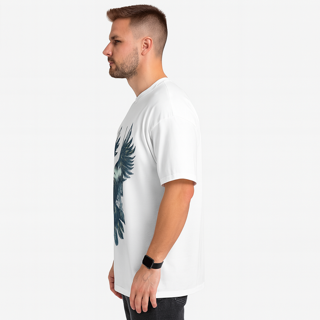 MYSTIC OX - FLYING EAGLE PRINTED OVERSIZED T-SHIRT