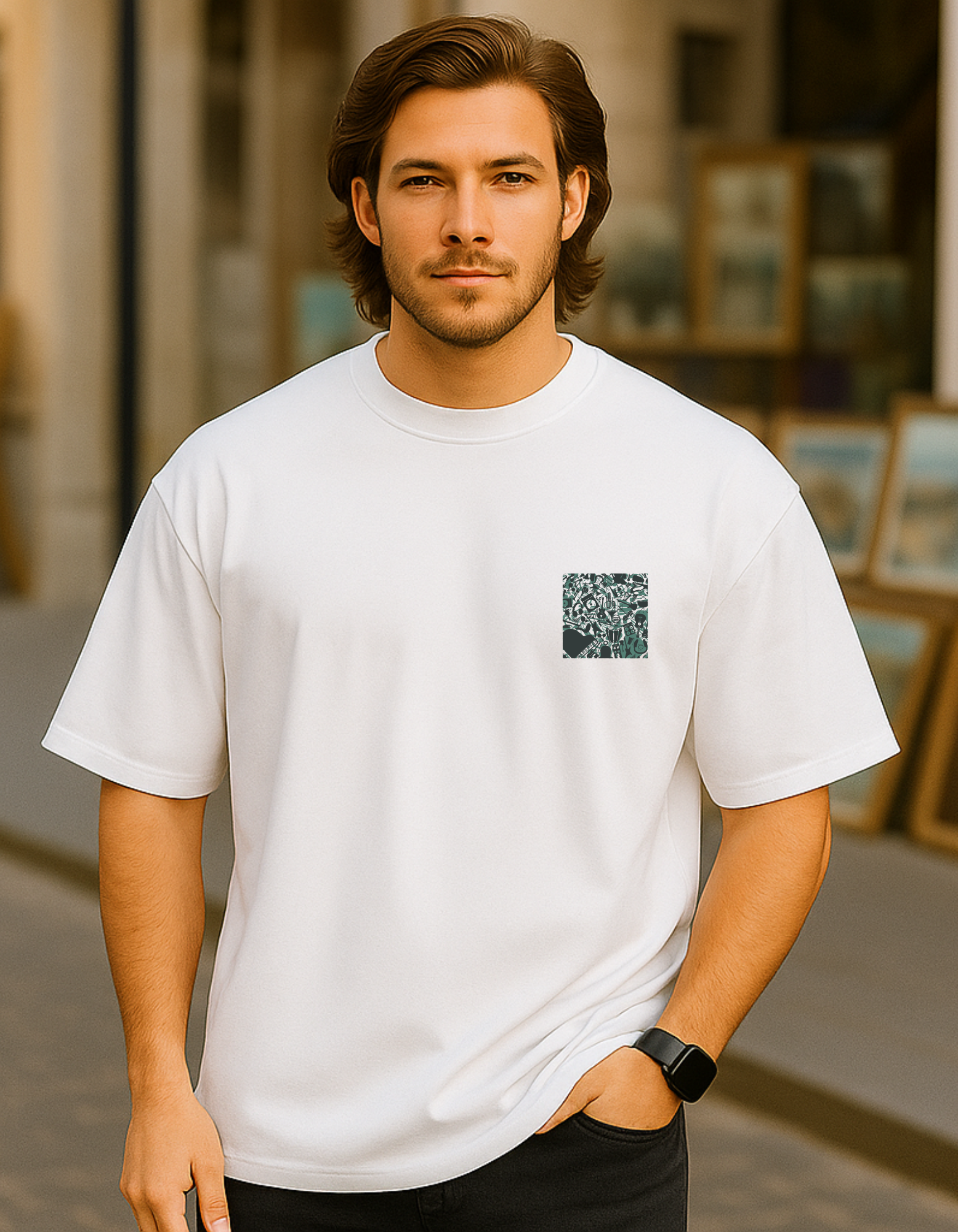 MYSTIC OX- MUSICAL PRINTED OVERSIZED T-SHIRT